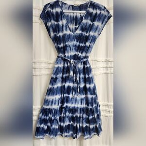 GAP Navy Tie-Dye Midi Dress